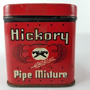 Vintage Hickory Pipe Mixture Advertising Collector’s Tin – Empty