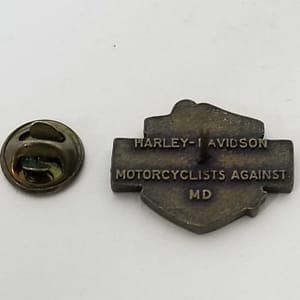 Authentic Vintage 1985 Harley-Davidson Against MD Ride Pin     (Knucklehead)