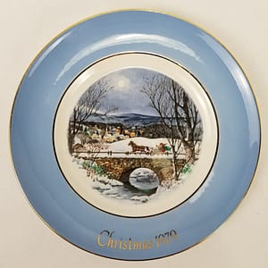Vintage Avon (1979) Christmas Collectors Plate “Dashing Through the Snow”