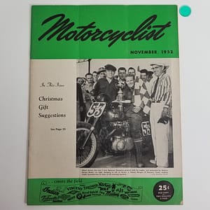 Vintage Motorcyclist Harley Indian Magazine (Nov 1952)
