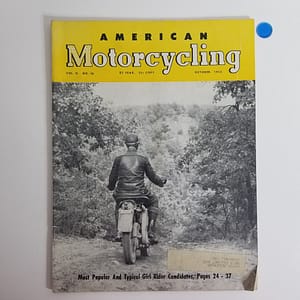 Vintage American Motorcycling Harley Indian Magazine (Oct 1952)