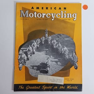 Vintage American Motorcycling Harley Indian Magazine (Aug 1952)