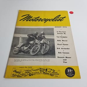 Vintage Motorcyclist Harley Indian Magazine (Aug 1952)