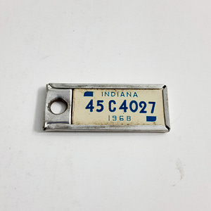 Vintage Disabled American Veteran DAV License Plate Veteran Key Chain 1968