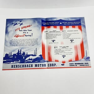 WWII Herschbach Motor Corporation Advertising Brochure, Buy War Bonds!