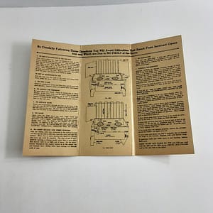 Original 1940 – 50’s “Kampkooks” Operating Directions