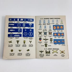 Vintage Original 1943 Pocket Reference Guide to Military Insignia