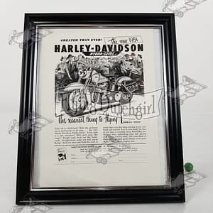 Framed Original Harley-Davidson “The Nearest Thing to Flying!” Hydra Glide 1951