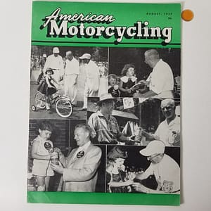 Vintage American Motorcycling Harley Indian Magazine (Aug 1957)