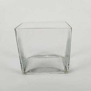 Clear Beveled Glass Cube 6″ x 6″ x 4″