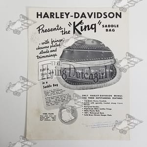Original 1950 Harley-Davidson Presents the “King” Saddle Bag