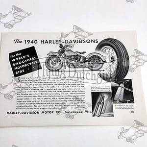 Vintage Original Harley-Davidson 1940 “Smoothest” Flyer