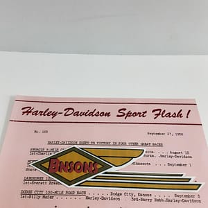 ORIGINAL HARLEY 1956 FACTORY SPORT FLASH-K-MODEL, KNUCKLEHEAD
