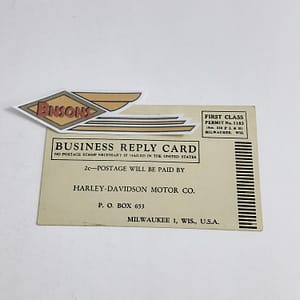ORIGINAL HARLEY 1947 (125 ACCY CATALOG) ORDERING POST CARD-HUMMER, KNUCKLEHEAD
