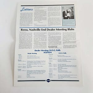 Vintage Harley-Davidson “Dealer News ” Newspaper (Issue 4, 1984)