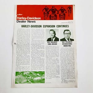 ORIGINAL HARLEY 1973 “THE DEALER NEWS” VOL 7, #1