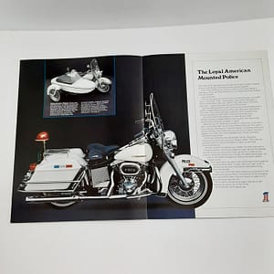 Vintage Original Harley-Davidson 1970’s  Police Bikes and Accy. Brochure