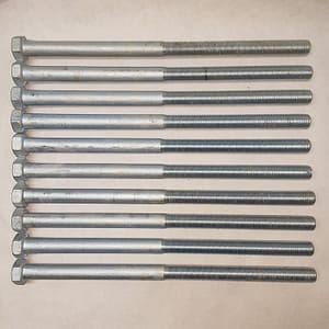 3/4″-10 X 12″ HEX HEAD HOT DIPPED GALVANIZED Set of 10 BOLTS