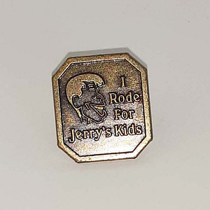 Authentic Vintage Harley “I Rode For Jerry’s Kids” Early MDA Ride Pin