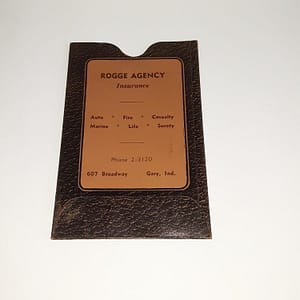 Original 1942 Gasoline Ration Book Envelope Rogge Insurance Agency
