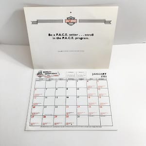 Vintage Original 1991 Harley-Davidson Full-size Happenings Calendar -Great Find!