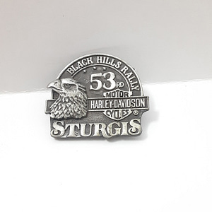 Authentic Vintage “53rd Sturgis Rally” Vest Pin, 1993 Harley-Davidson