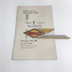 ORIGINAL HARLEY 1941 CALUMET ROAMERS M/C (DANCE PROGRAM) – KNUCKLEHEAD