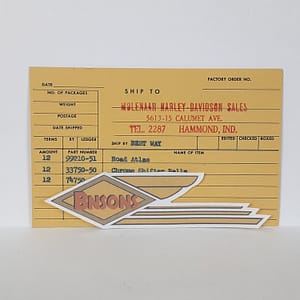 ORIGINAL HARLEY 1951 FACTORY “ORDERING” POST CARD- PANHEAD, KNUCKLEHEAD