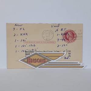 ORIGINAL HARLEY 1955 FACTORY “INVENTORY CARD” POST CARD- KNUCKLEHEAD