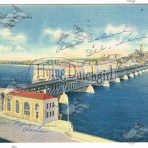 Vintage Postcard – 1949 Roller Dam, Davenport, Iowa.
