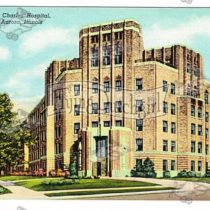 Vintage Postcard -1949  St. Charles Hospital, Aurora, Ill.