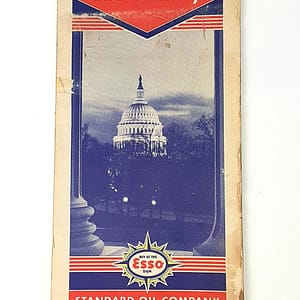 Vintage 1940’s Standard Oil Road Map – Washington D. C. and Vicinity