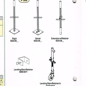 Original Unused Bil-Jax Scaffold Leveling Retainers (Set of 4)