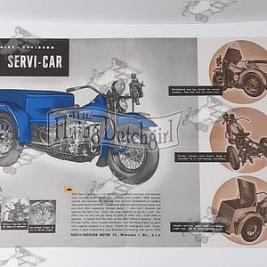 Vintage 1947-49 Harley-Davidson Servi-Car Sales Brochure – Great Collectible