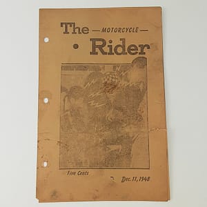 Vintage Original 1948 “The Motorcycle Rider” Magazine – Harley