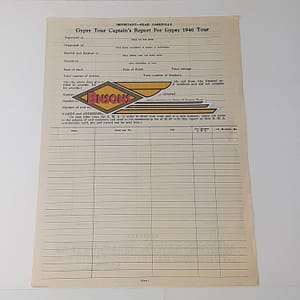ORIG 1946 AMA GYPSY TOUR CAPTAINS REPORT-HARLEY KNUCKLEHEAD