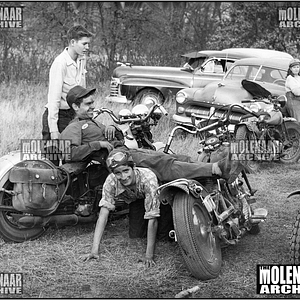 Vintage Photo “Motorcycle Field Meet” Molenaar Speedway Harley