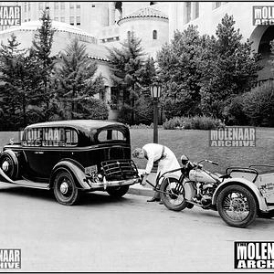 Vintage Photo “Smith Chevy Pick-up Service” Harley-Davidson (1930’s)