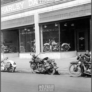 Vintage Photo “1937 on Display” Molenaar Photo Album Harley-Davidson
