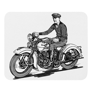Vintage Harley-Davidson 1938 WL “Cuts and Mats” Mousepad