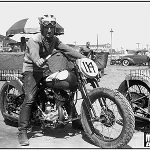 Vintage Molenaar Harley-Davidson Race Photo – Team Member on a WLDR 1940’s