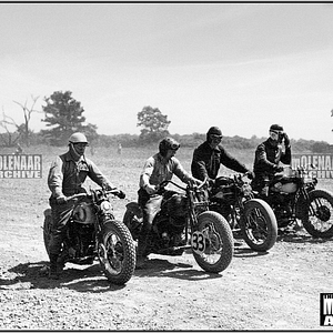 Vintage Molenaar Harley-Davidson TT Race Photo – Bob Schaffer, Hap Darst 1949