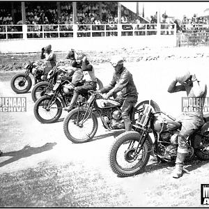 Vintage Molenaar Harley-Davidson Race Photo – On the Starting Line 1940’s