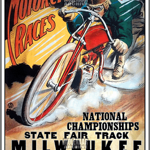 Vintage Race Poster Milwaukee State Fair National Championships 1926