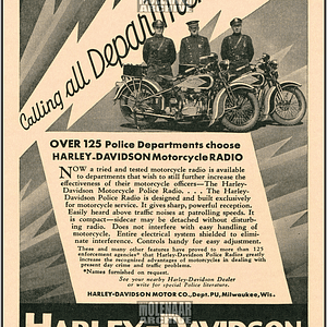 Vintage Molenaar Harley-Davidson Police Flyer/Poster- Calling all Departments!