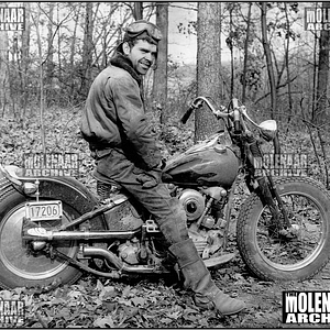 Vintage Photo “Mod. Knucklehead” Illiana Speedway Molenaar Harley ’52