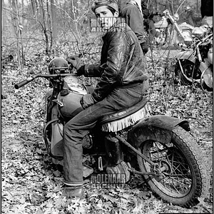 Vintage Photo Period Mod. 45 Bob-Job Illiana Speedway Molenaar Harley