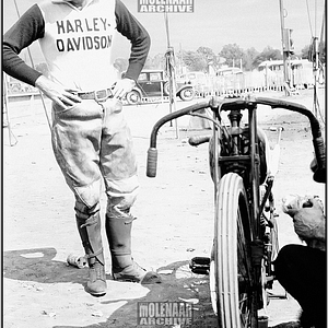 Vintage Molenaar Harley Photo – Racing Legend, Smokin’ Joe  Unpublished