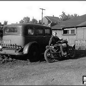 Vintage Molenaar Harley-Davidson Photo – Woman Riding Bobbed 36VL
