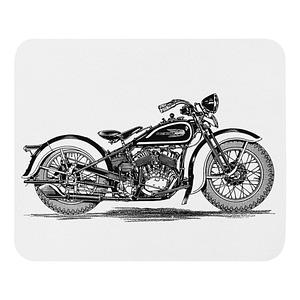 Vintage Harley-Davidson 1936, 45 Twin (Cuts and Mats) Motorcycle Mousepad